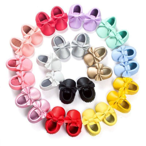 Moccasins - Baby Mocs - Bow