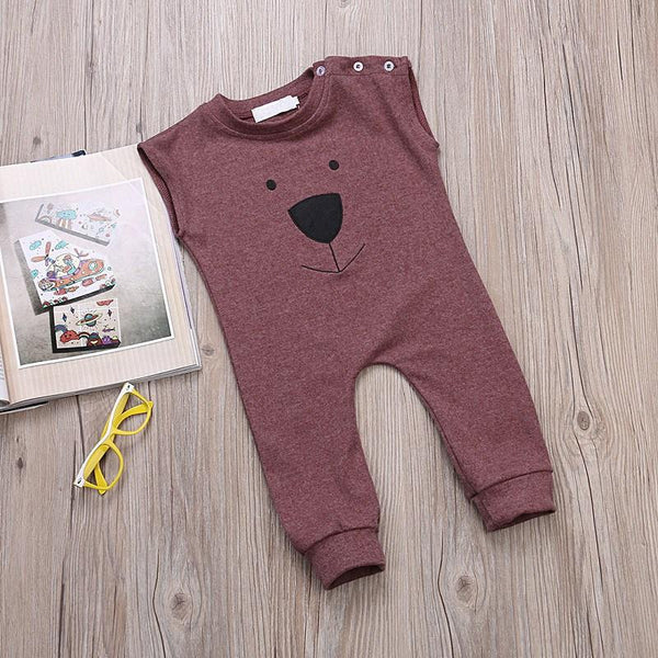 Romper - Beary Burgundy