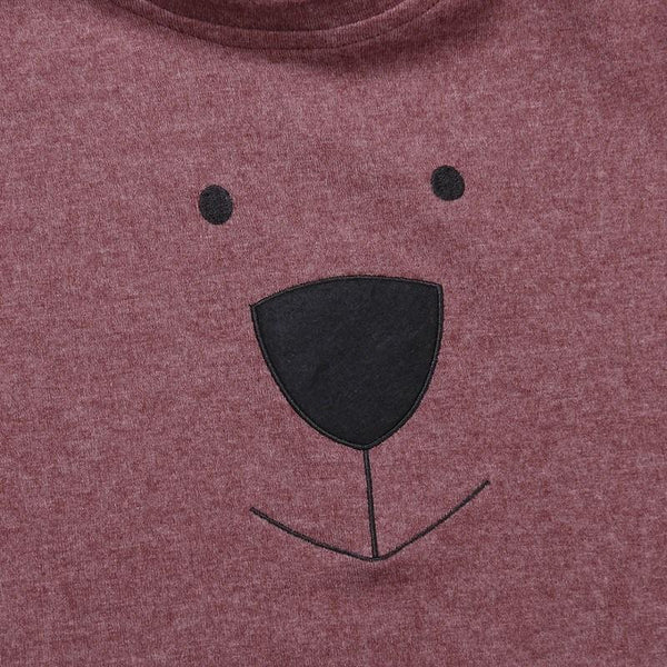 Romper - Beary Burgundy