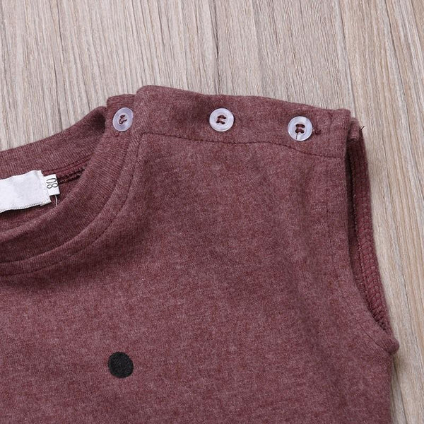 Romper - Beary Burgundy