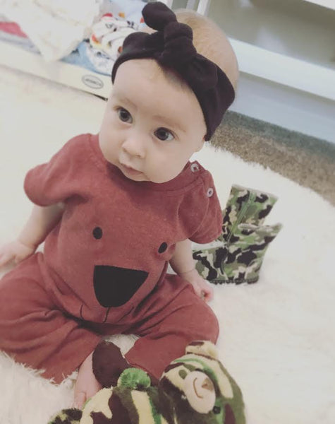 Romper - Beary Burgundy