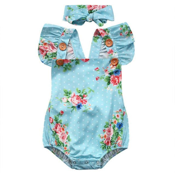 Rompers - Jocelyn - Floral Baby Romper