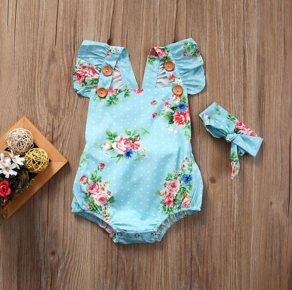 Rompers - Jocelyn - Floral Baby Romper