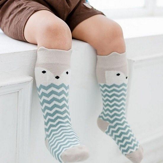 Socks - Knee High Socks - Chevron Fox
