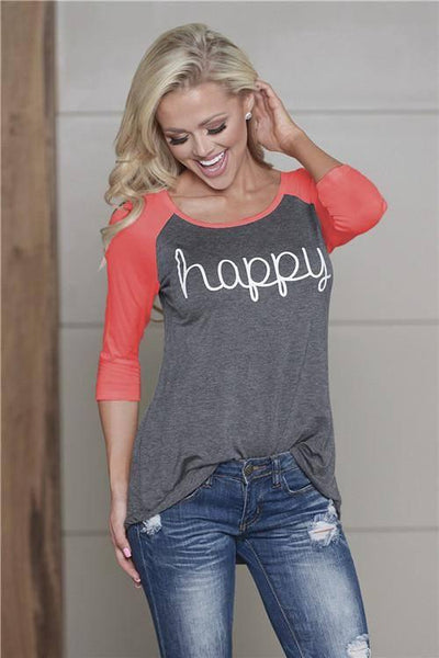 T-Shirts - Happy