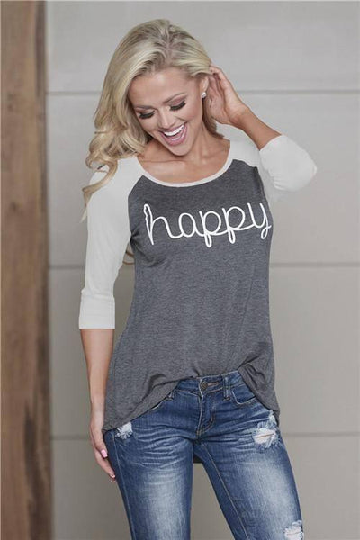 T-Shirts - Happy